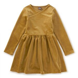 Tea Collection Chestnut Velour Wrap Neck Dress 7